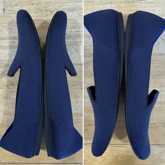 ROTHY'S Lot Of 2 Pair The Flat Black & The Loafer Navy Size 8 Pristine & EUC - Picture 5 of 12